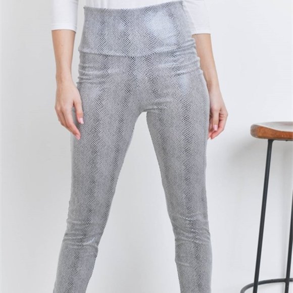 SNAKE ANIMAL PRINT LEGGINGS - Picture 2 of 6